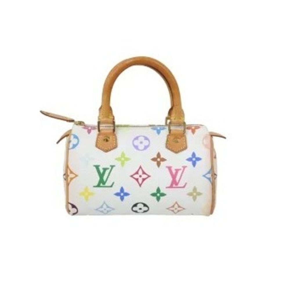 Louis Vuitton Mini Speedy White Multicolor Monogram Handbag